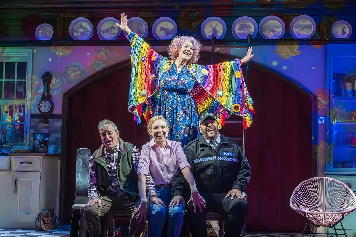 Dame Maureen Lipman and the company of Allegra at the Harold Pinter Theatre