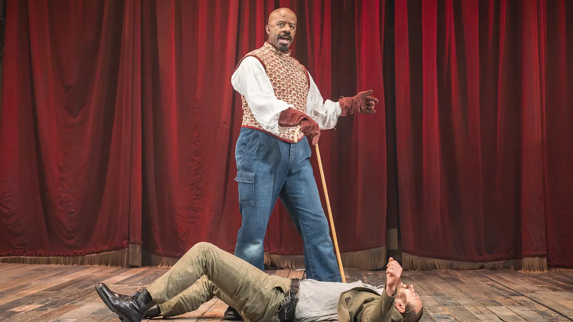 Adrian Lester as Cyrano in Cyrano de Bergerac at the Noël Coward Theatre - photography by Marc Brenner