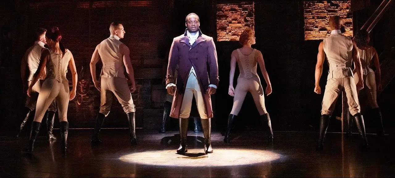 George Washington leading the company of Hamilton