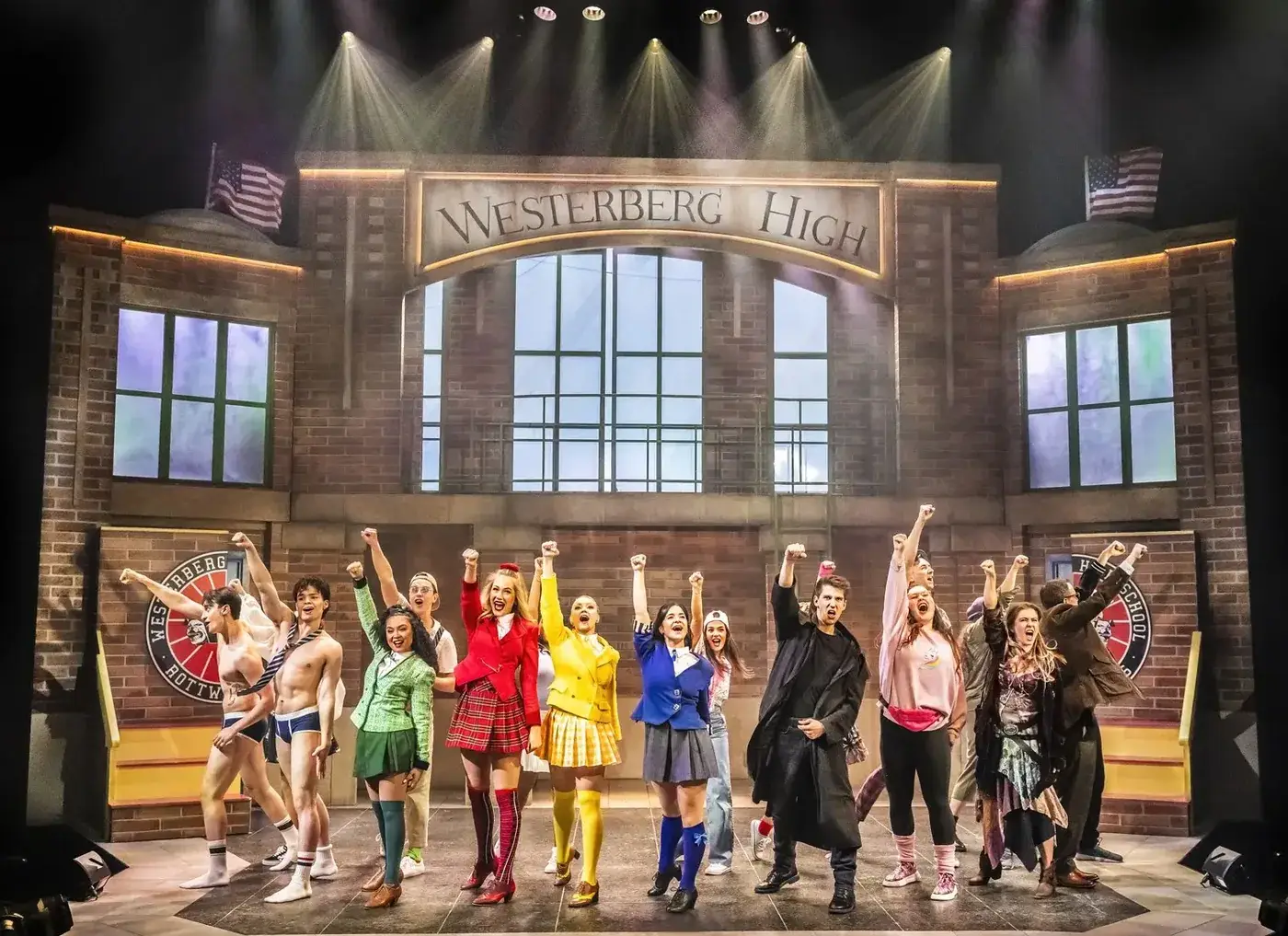 The cast of Heathers The Musical at The Arts at Marble Arch - photography by Pamela Raith