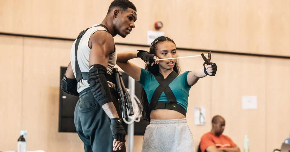 A scene from The Hunger Games On Stage at the Troubadour Canary Wharf Theatre