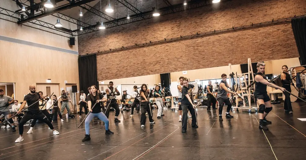 A scene from The Hunger Games On Stage at the Troubadour Canary Wharf Theatre
