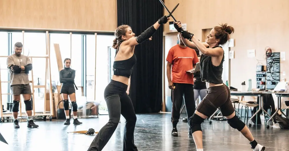 A scene from The Hunger Games On Stage at the Troubadour Canary Wharf Theatre