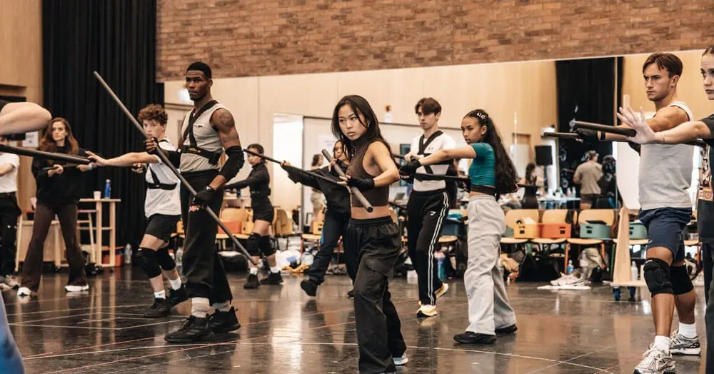A scene from The Hunger Games On Stage at the Troubadour Canary Wharf Theatre