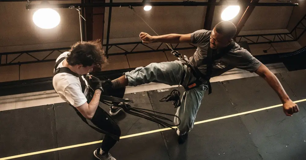 A scene from The Hunger Games On Stage at the Troubadour Canary Wharf Theatre