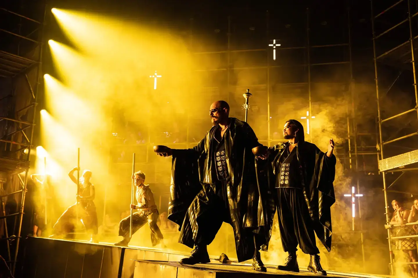The ensemble on stage