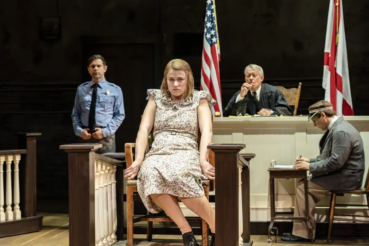 Mayella Ewell on the witness stand in To Kill a Mockingbird at Wyndham's Theatre, London