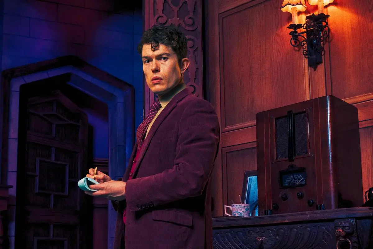 Detective Sergeant Trotter taking notes in The Mousetrap at St Martin's Theatre, London