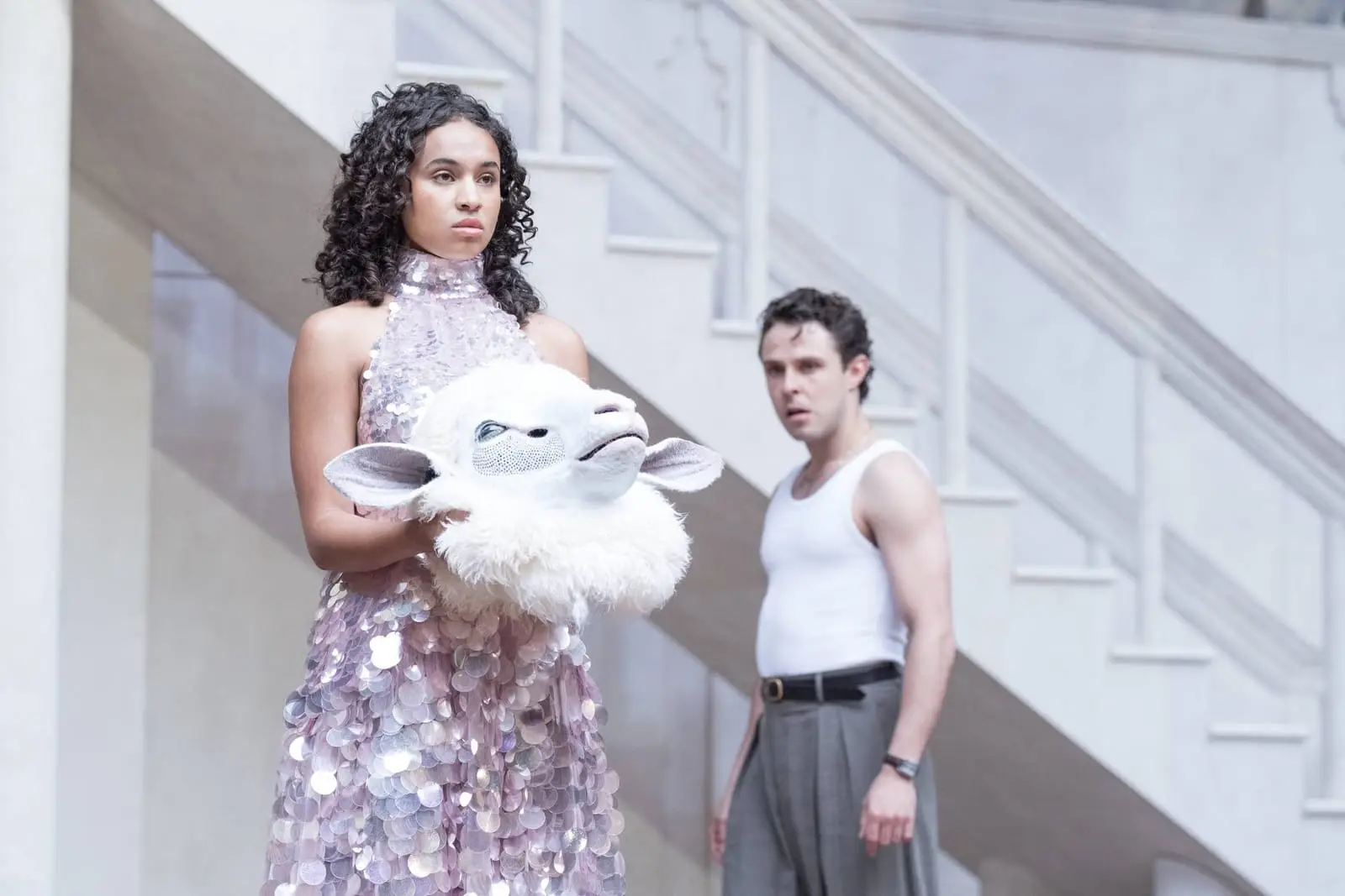 Pippa Nixon and Ken Nwosu as Beatrice and Benedick