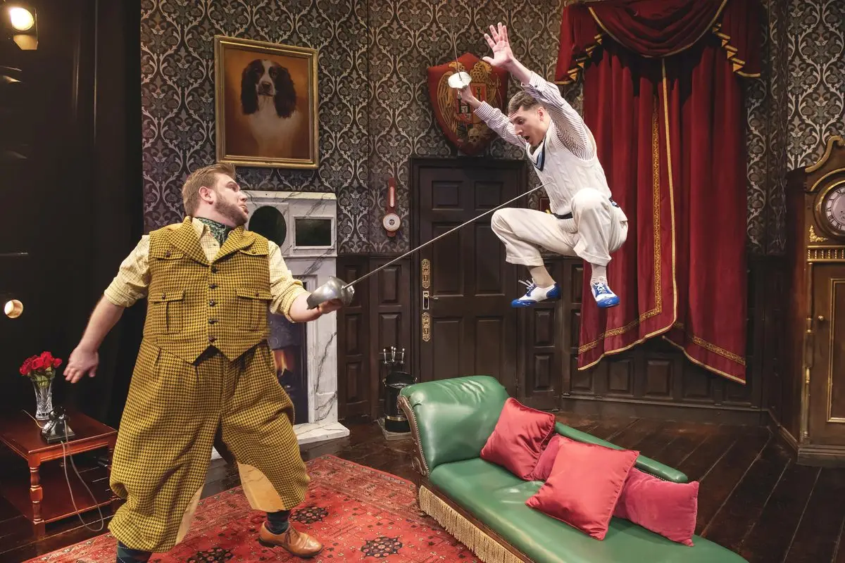 The sword fight goes airborne