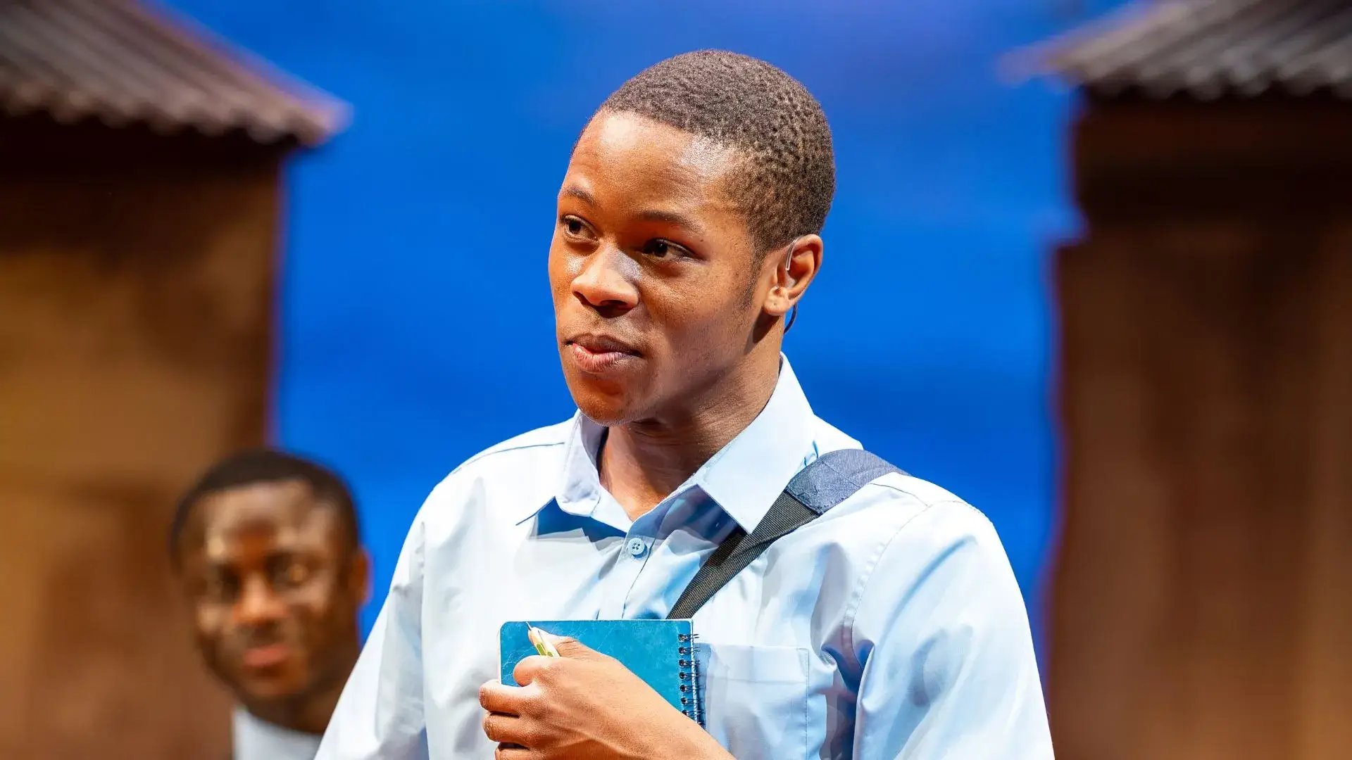 Alistair Nwachukwu as William Kamkwamba in The Boy Who Harnessed the Wind at @sohoplace - photography by Tyler Fayose