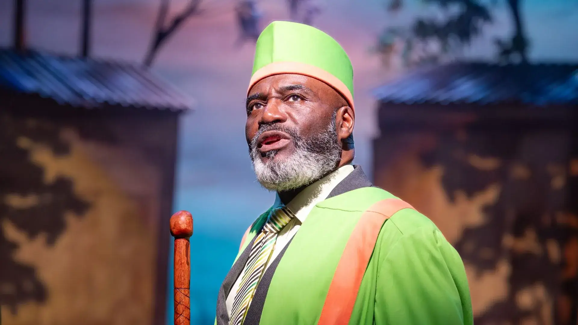 McCallam Connell as Chief Wimbe in The Boy Who Harnessed the Wind at @sohoplace - photography by Tyler Fayose