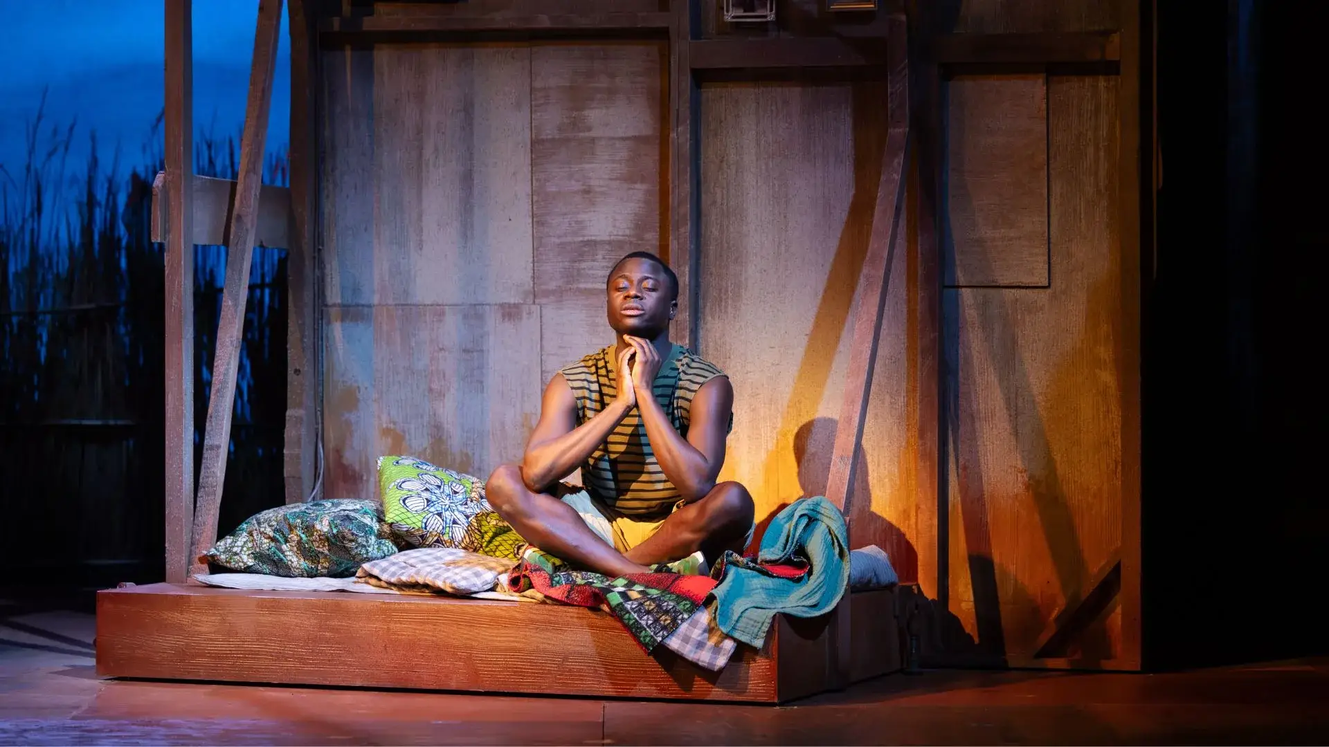Idriss Kargbo as Gilbert Mofat in The Boy Who Harnessed the Wind at @sohoplace - photography by Tyler Fayose