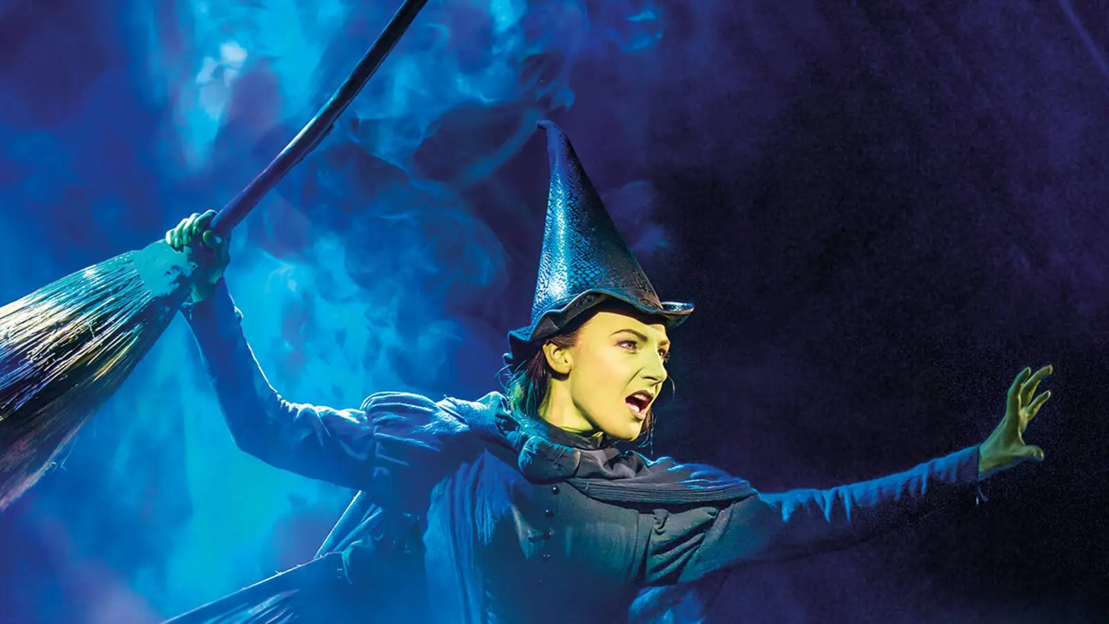 The company of Wicked at the Apollo Victoria Theatre, London